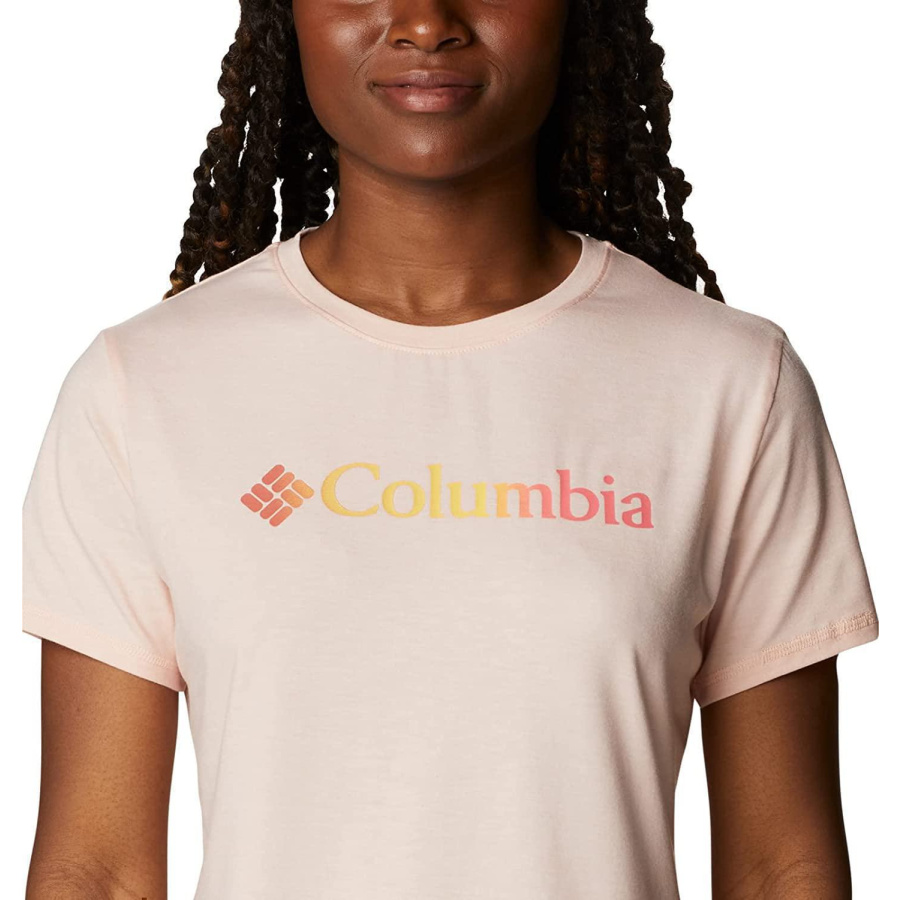 Γυναικεία Μπλούζα Columbia Peach Blossom Heather/Csc Gradient Sun Trek Ss Graphic Tee