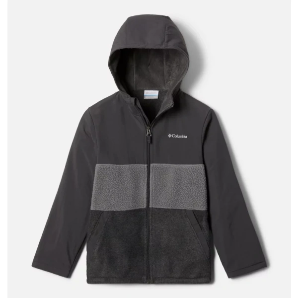 Παιδική Ζακέτα Columbia Steens Mountain™ Novelty Hooded Fleece Jacket Charcoal Heather, City Grey, Shark