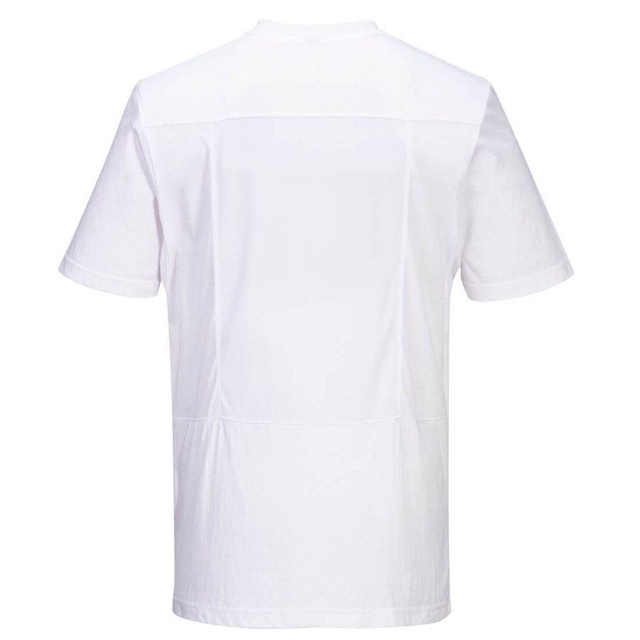 Σεφ βαμβακερό μπλουζάκι MeshAir Λευκό Portwest-C195